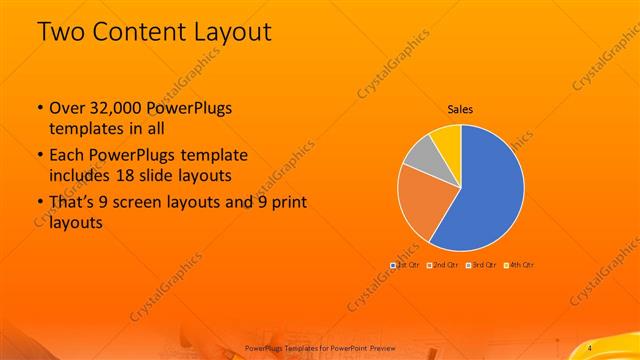 Two Content presentation slide layout