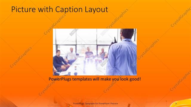 Picture with Caption presentation slide layout