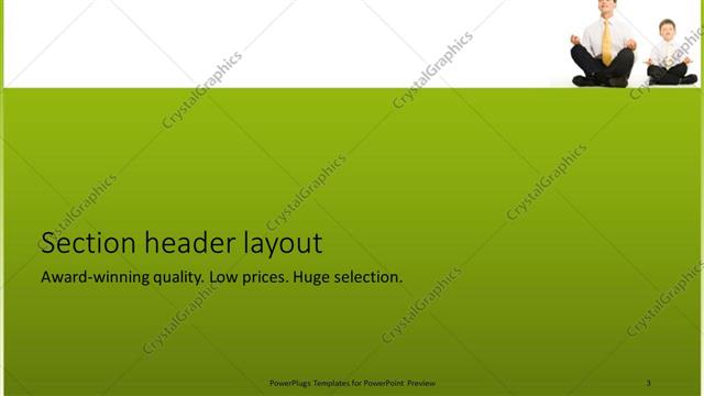 Section Header presentation slide layout