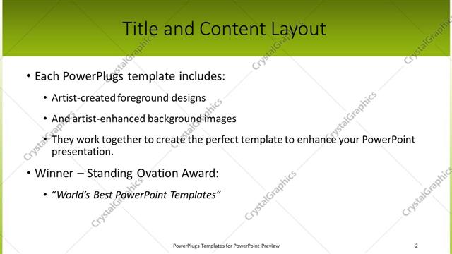 Title and Content presentation slide layout