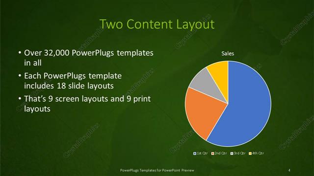 Two Content presentation slide layout