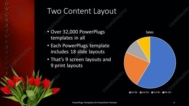 Two Content presentation slide layout