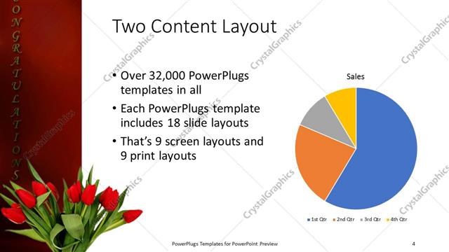 Two Content presentation slide layout