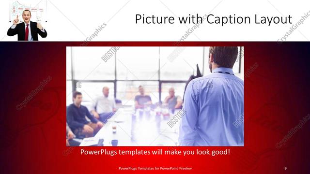 Picture with Caption presentation slide layout