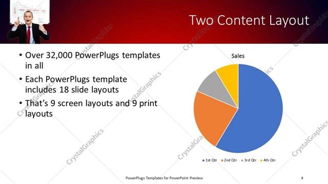 Two Content presentation slide layout