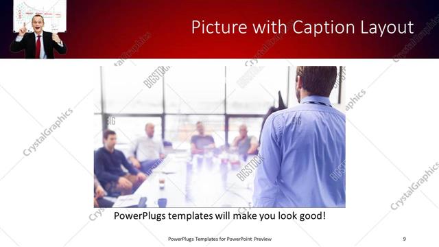 Picture with Caption presentation slide layout