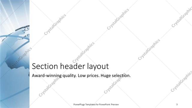 Section Header presentation slide layout