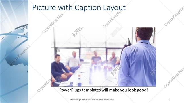 Picture with Caption presentation slide layout
