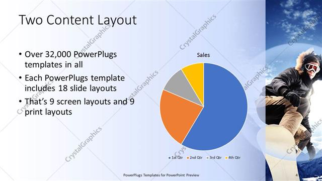Two Content presentation slide layout