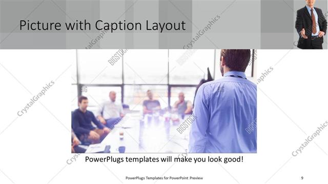 Picture with Caption presentation slide layout