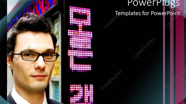  Presentation with international - Adult male wearing a suite and glasses in front of a house