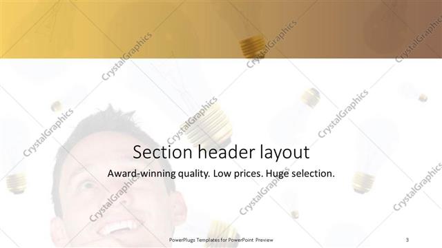 Section Header presentation slide layout