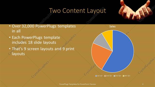 Two Content presentation slide layout