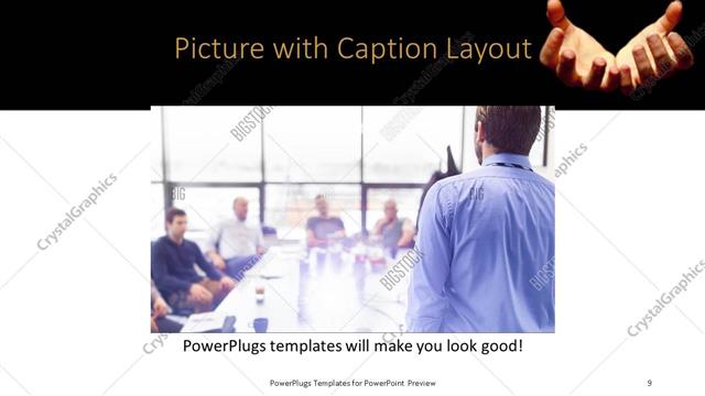 Picture with Caption presentation slide layout