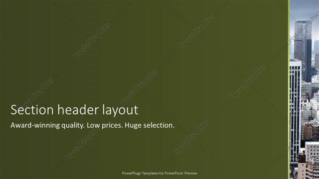 Section Header presentation slide layout
