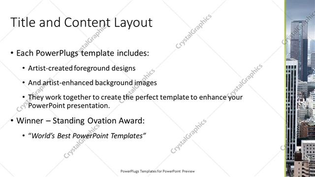 Title and Content presentation slide layout