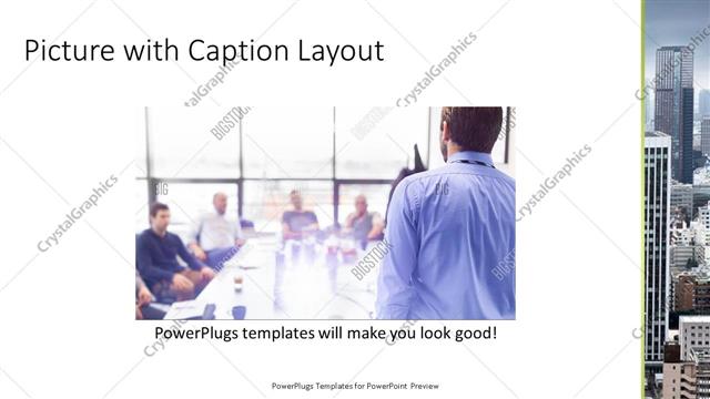 Picture with Caption presentation slide layout