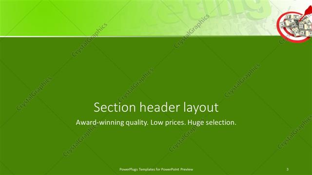 Section Header presentation slide layout