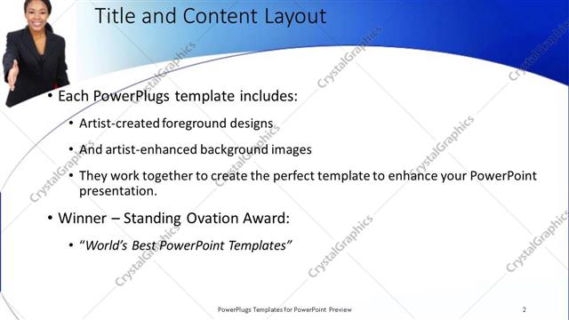 Title and Content presentation slide layout