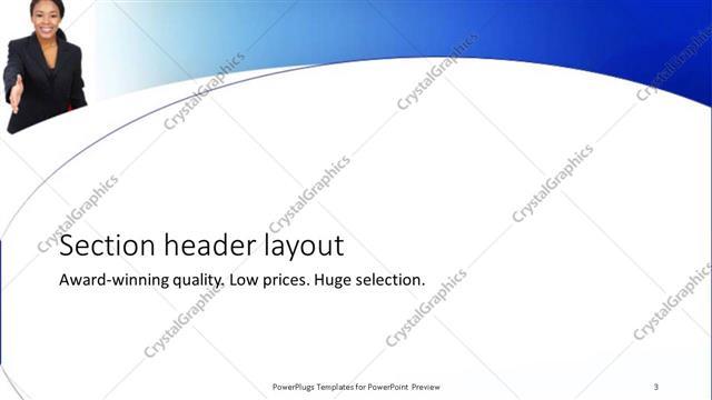 Section Header presentation slide layout