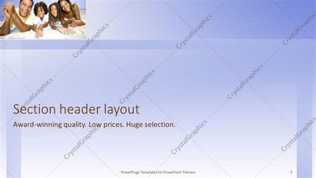 Section Header presentation slide layout