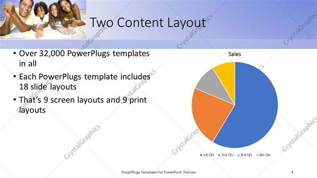 Two Content presentation slide layout