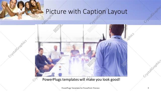 Picture with Caption presentation slide layout