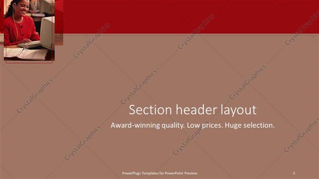 Section Header presentation slide layout