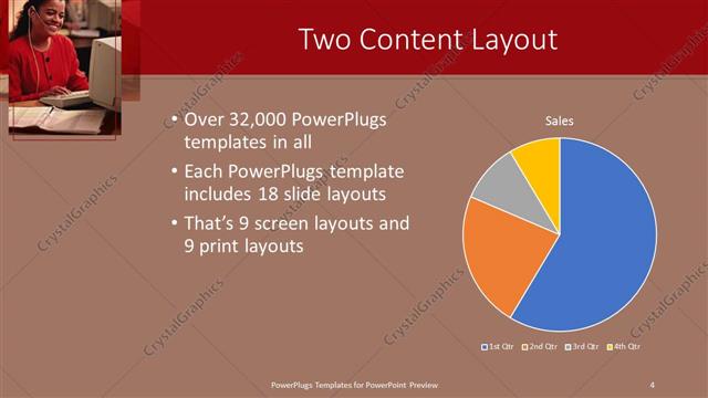 Two Content presentation slide layout