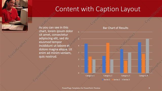 Content with Caption presentation slide layout