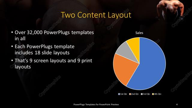 Two Content presentation slide layout