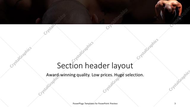 Section Header presentation slide layout