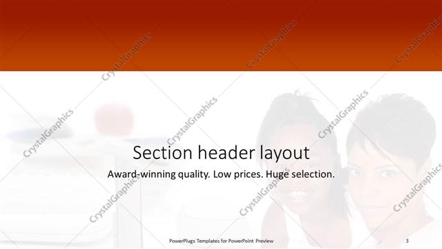 Section Header presentation slide layout