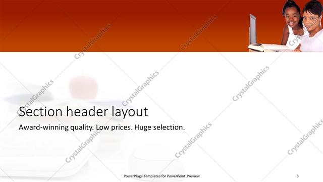 Section Header presentation slide layout