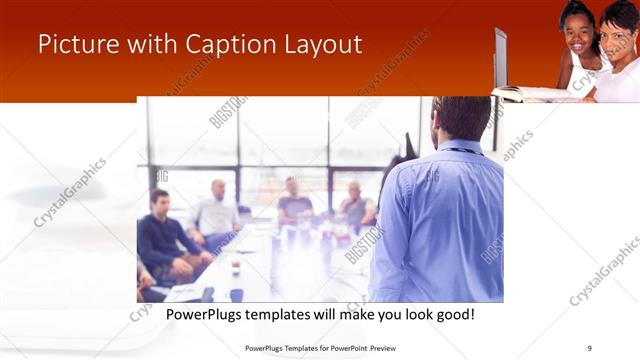 Picture with Caption presentation slide layout