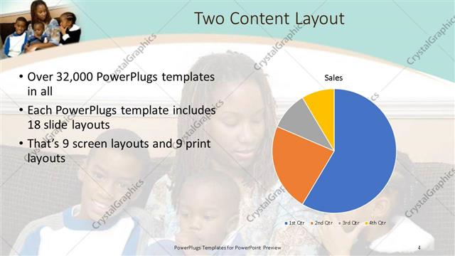 Two Content presentation slide layout