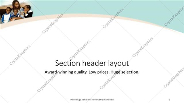 Section Header presentation slide layout