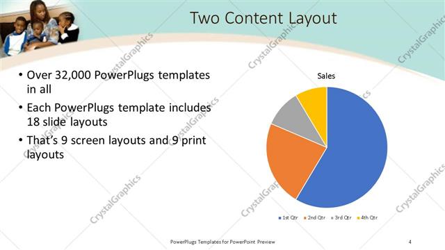 Two Content presentation slide layout