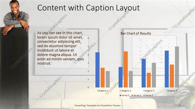Content with Caption presentation slide layout