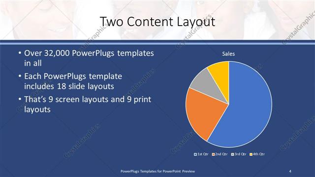 Two Content presentation slide layout
