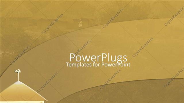  Presentation with africa - African?village setting with mordern hurt in hazy brown background