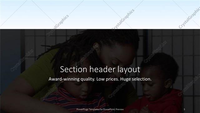 Section Header presentation slide layout