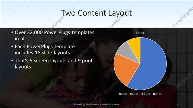 Two Content presentation slide layout
