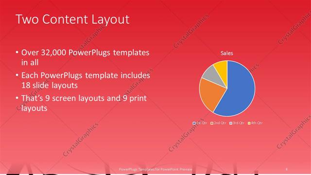 Two Content presentation slide layout
