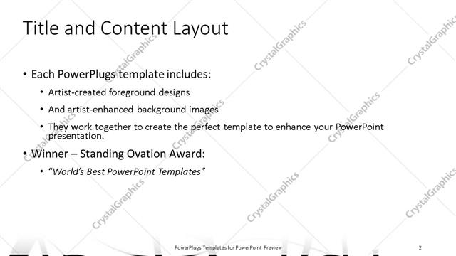 Title and Content presentation slide layout
