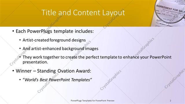 Title and Content presentation slide layout