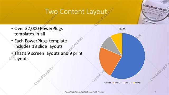 Two Content presentation slide layout