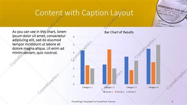 Content with Caption presentation slide layout