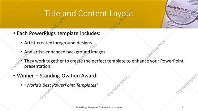 Title and Content presentation slide layout