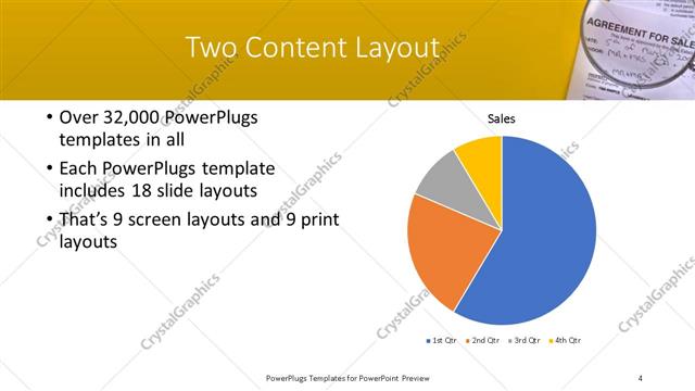 Two Content presentation slide layout